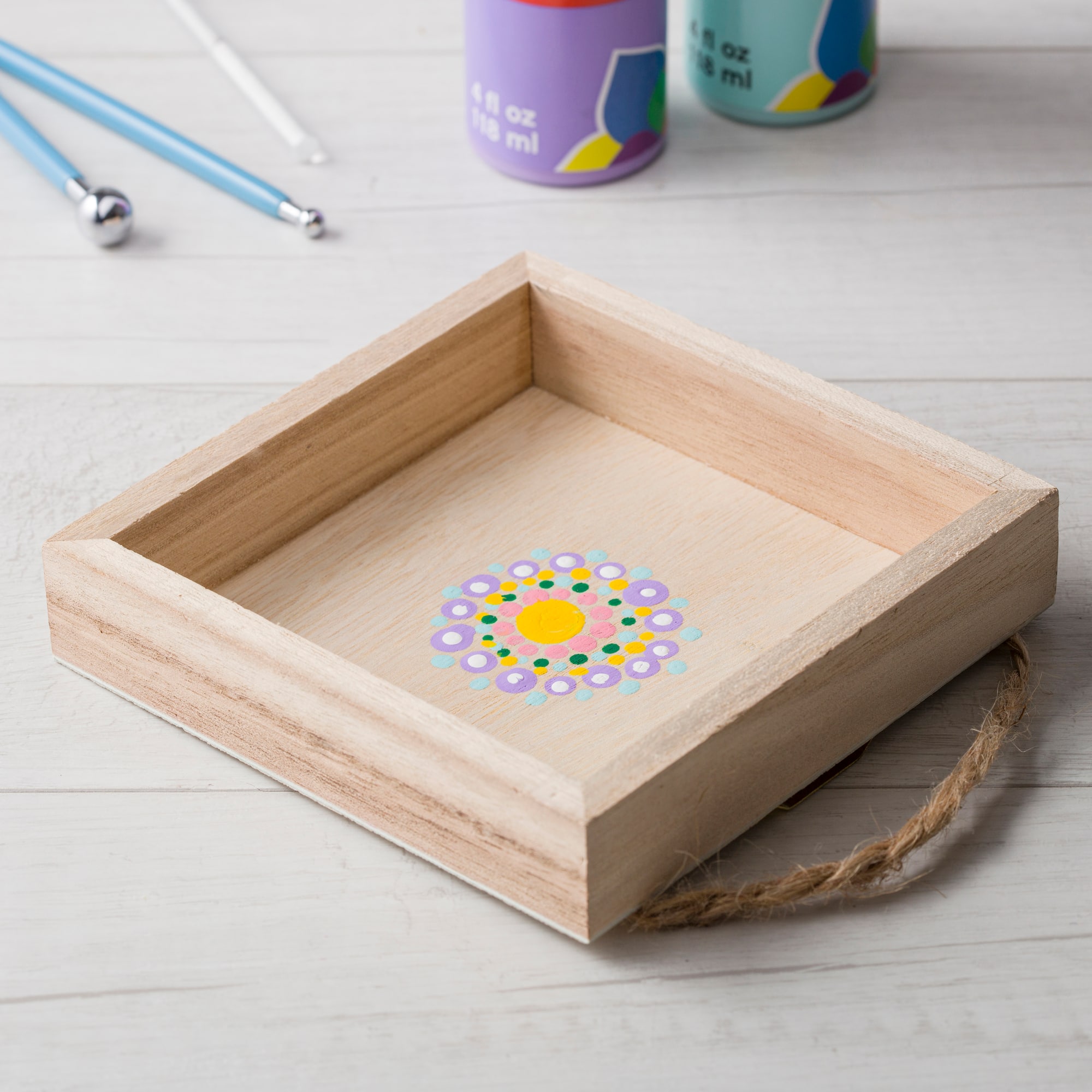 24 Pack: 4.9" x 4.9" DIY Square Wood Shadow Box by Make Market®